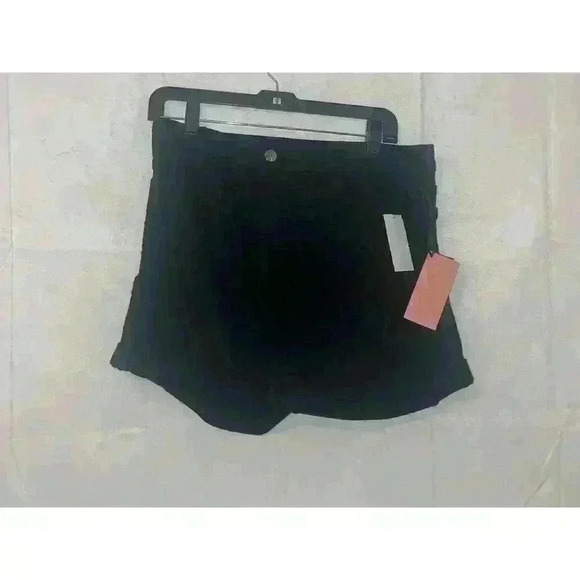 JEN7 by 7 For All Mankind Black Roll Cuff Denim Shorts Women's Size 10 - Picture 3 of 8